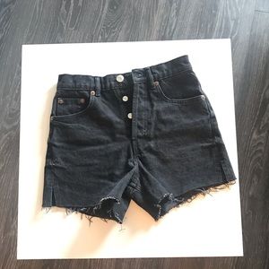 Zara High Waisted Jean Shorts
